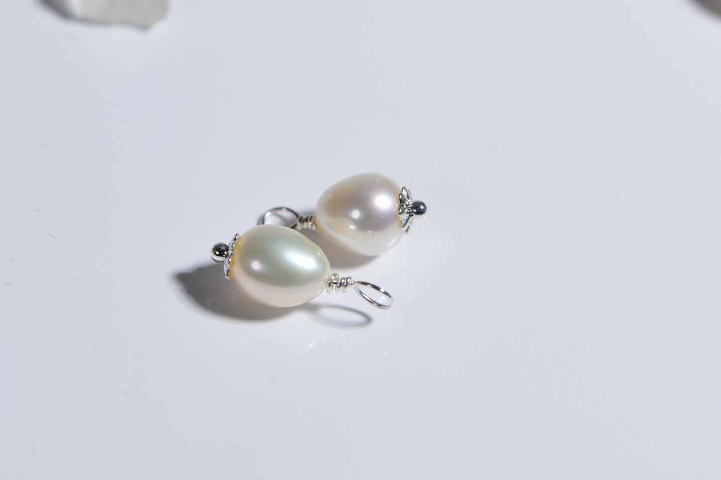 14K Gold Filled Baroque Pearl Pendant, Bridal Jewelry (Set of Two)