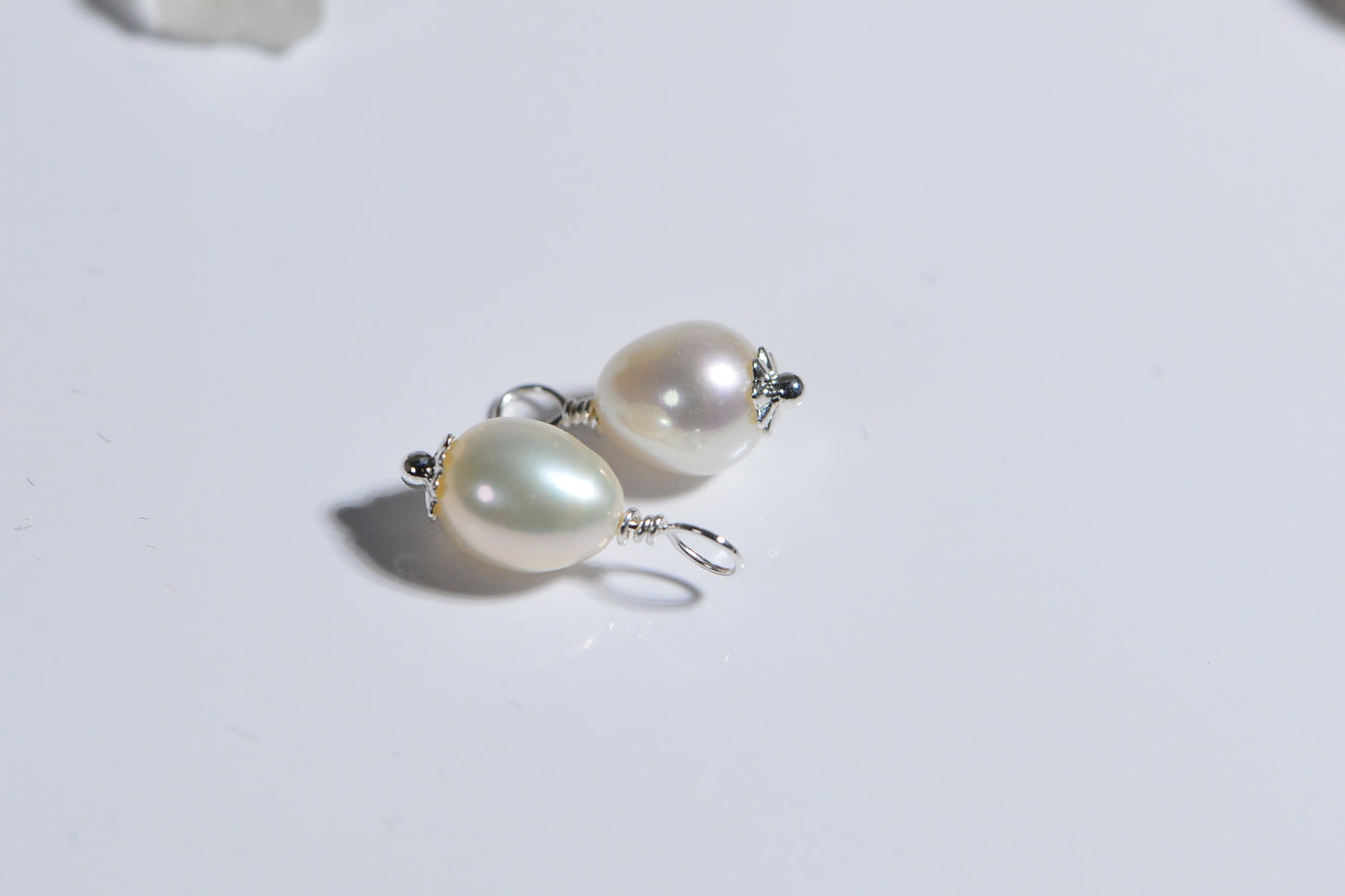 14K Gold Filled Baroque Pearl Pendant, Bridal Jewelry (Set of Two)