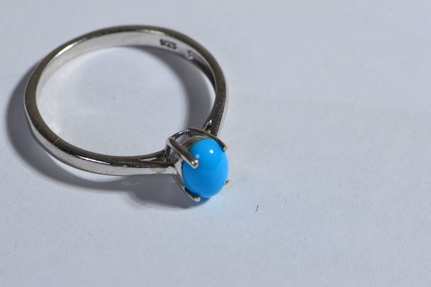 Handcrafted Sleeping Beauty Turquoise Ring, Sterling Silver