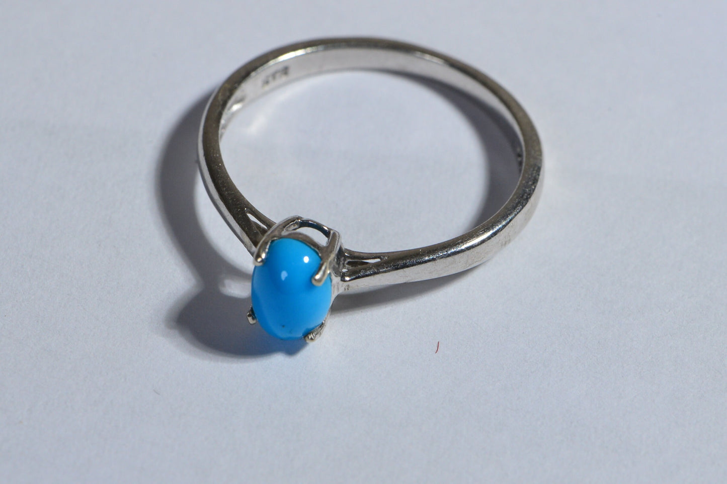 Handcrafted Sleeping Beauty Turquoise Ring, Sterling Silver