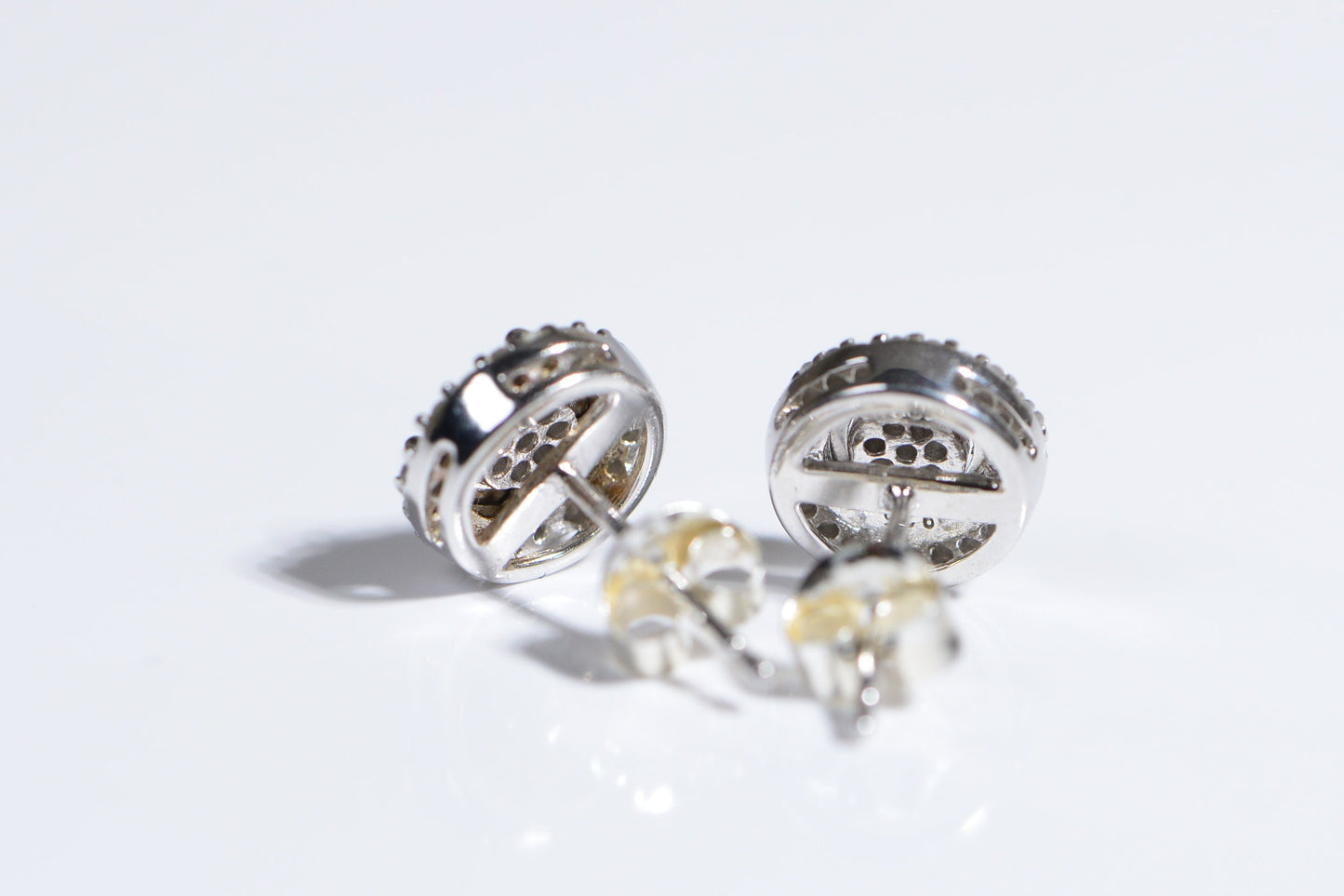 Diamond Stud Earrings, 0.50ct, 14K White Gold Over Sterling Silver