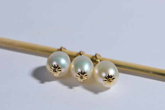 14K Gold Filled Pearl Pendant, Baroque Freshwater Pearl Drop