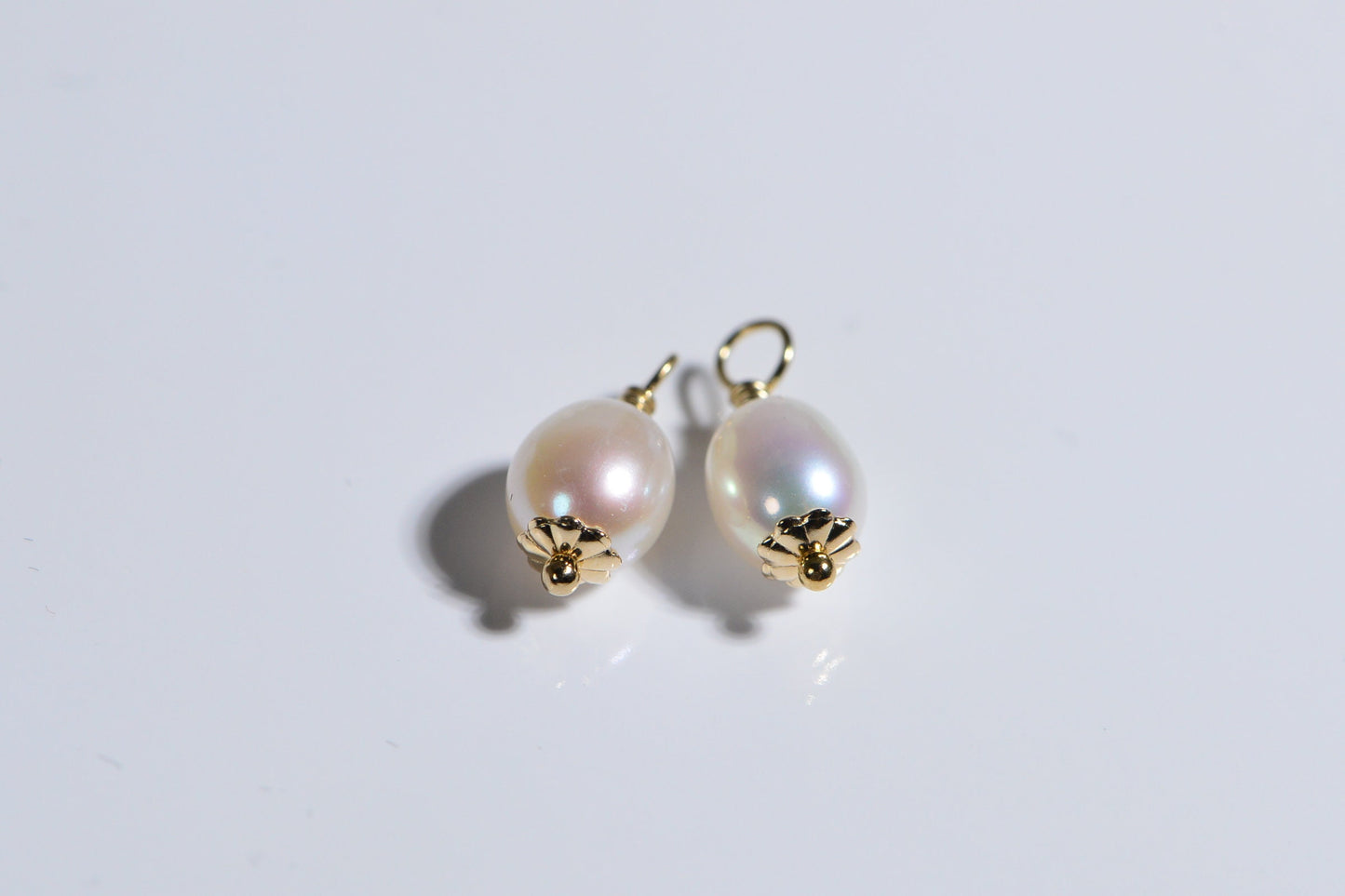 14K Gold Filled Baroque Pearl Pendant, Bridal Jewelry (Set of Two)