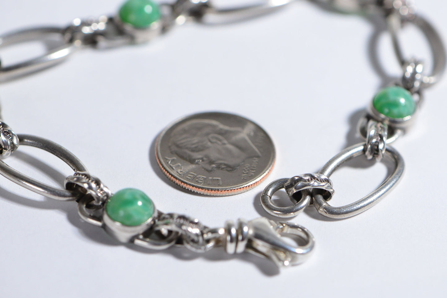 Chrysoprase Sterling Silver Bracelet