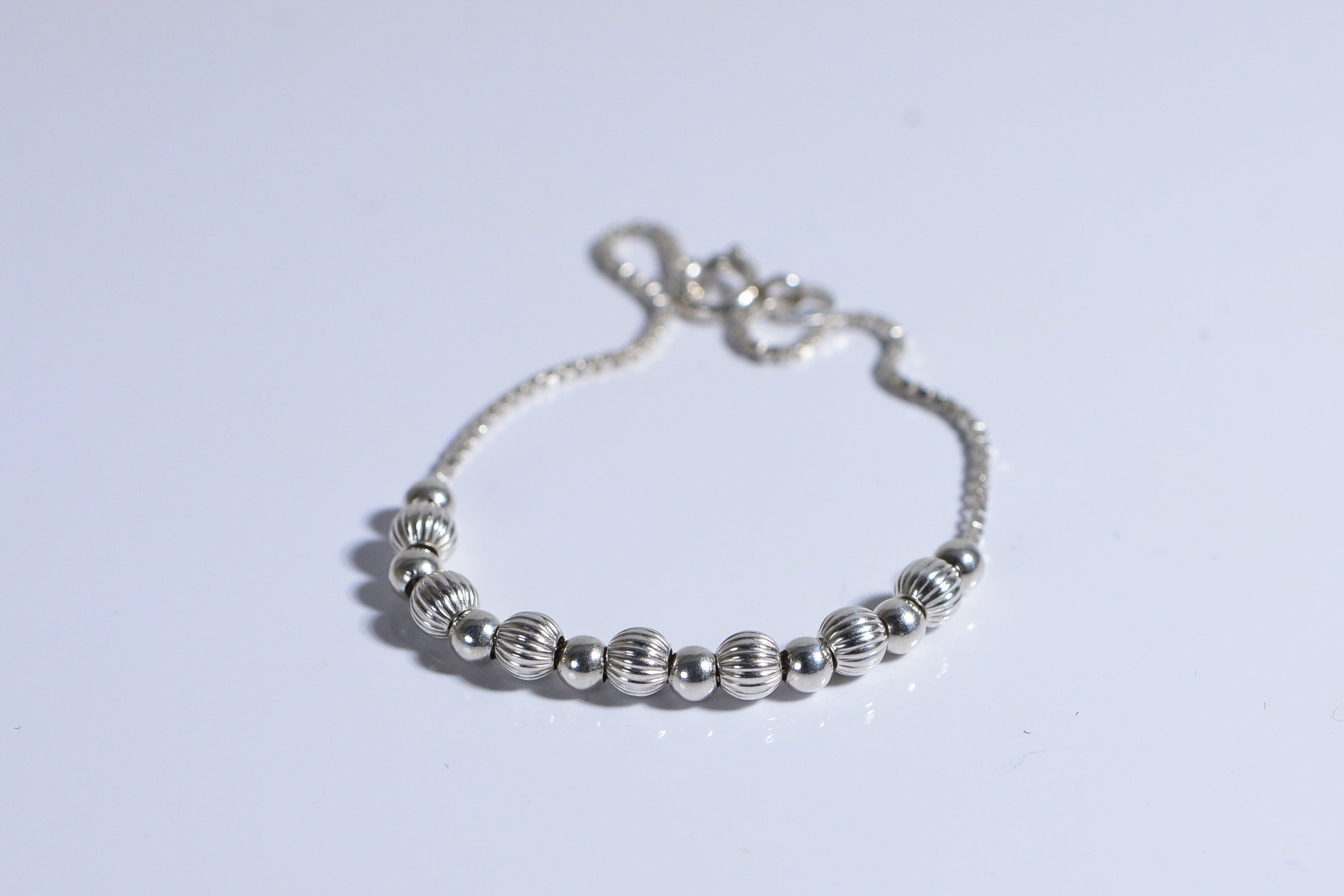 Beaded Bracelet Sterling Silver Box Style  Jewelry Making Supplies