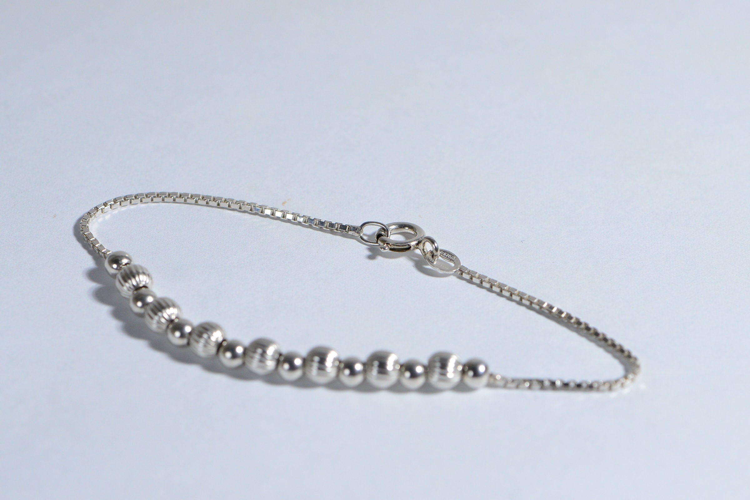 Beaded Bracelet Sterling Silver Box Style  Jewelry Making Supplies