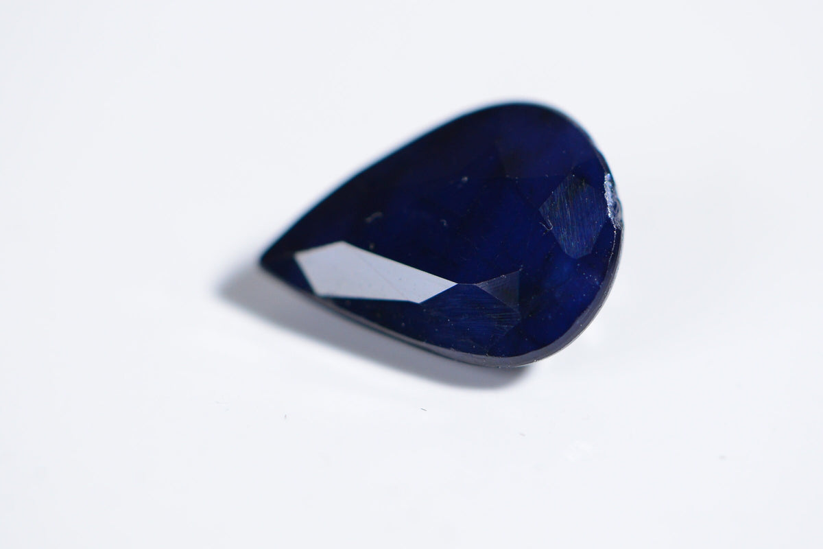 Genuine Sapphire Faceted Teardrop Cabochon Natural Gemstone Loose Gems Jewelry Making