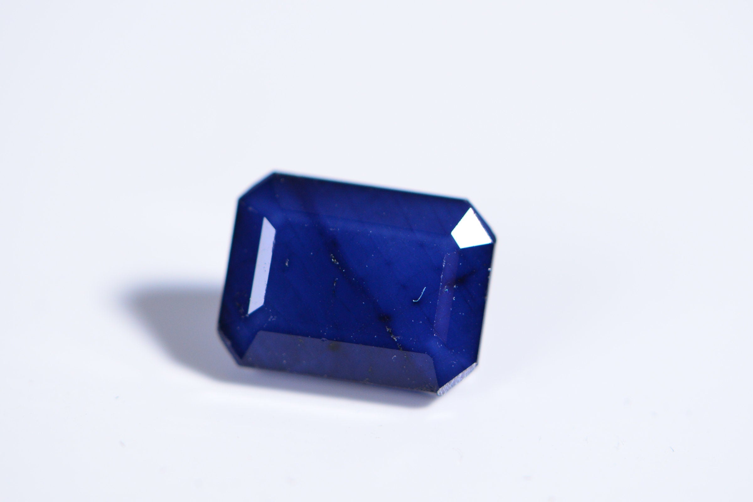 Genuine Sapphire Faceted Emerald Cut Cabochon Natural Gemstone Loose Gems Jewelry Making