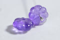 Light Amethyst Carved Floral Beads: Gemstone Jewelry Making (2pcs)