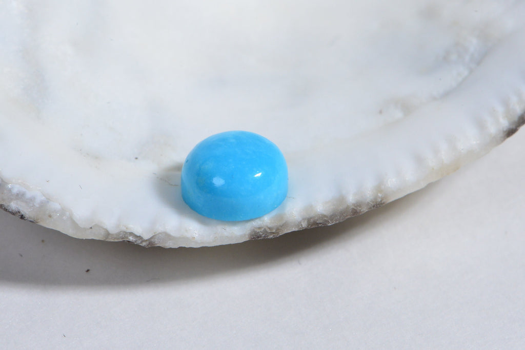 Arizona Sleeping Beauty Turquoise Round Cabochon 8 mm Hand Cut Natural Gemstone Cabochon