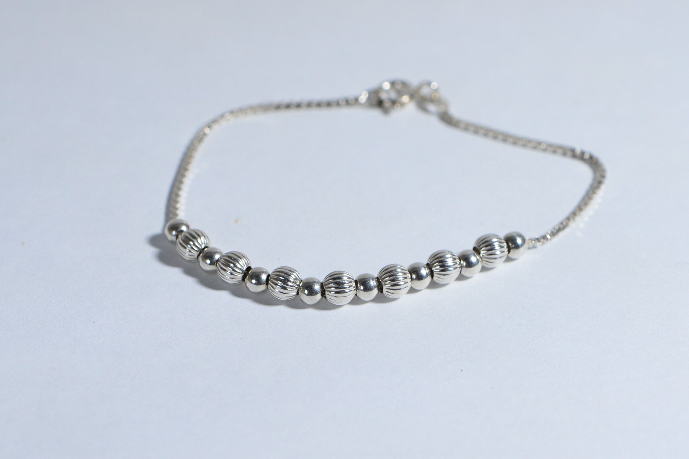 Beaded Bracelet Sterling Silver Box Style  Jewelry Making Supplies