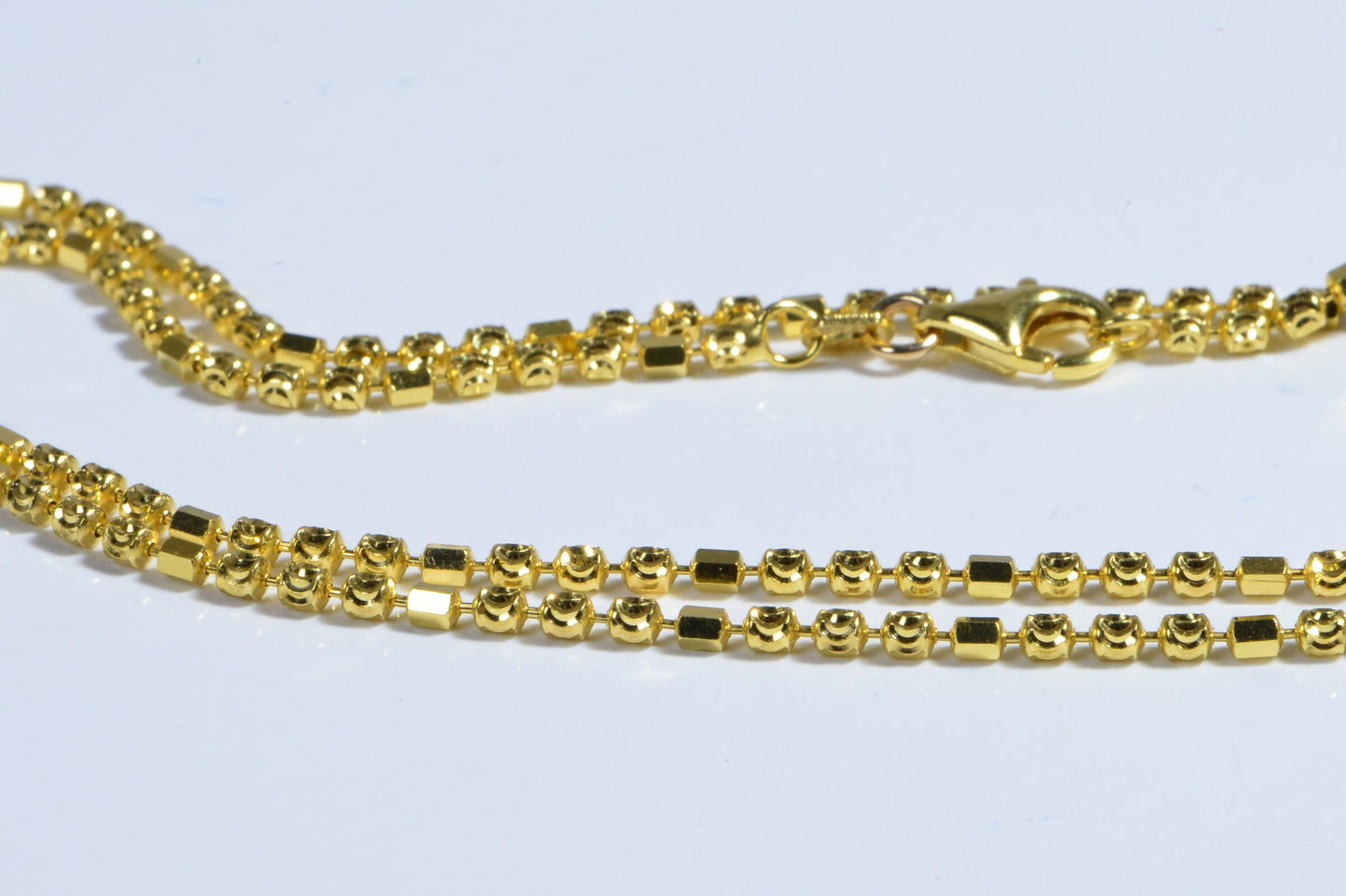 14K Gold Over Sterling Silver Ball & Bar Chain - 18 inch