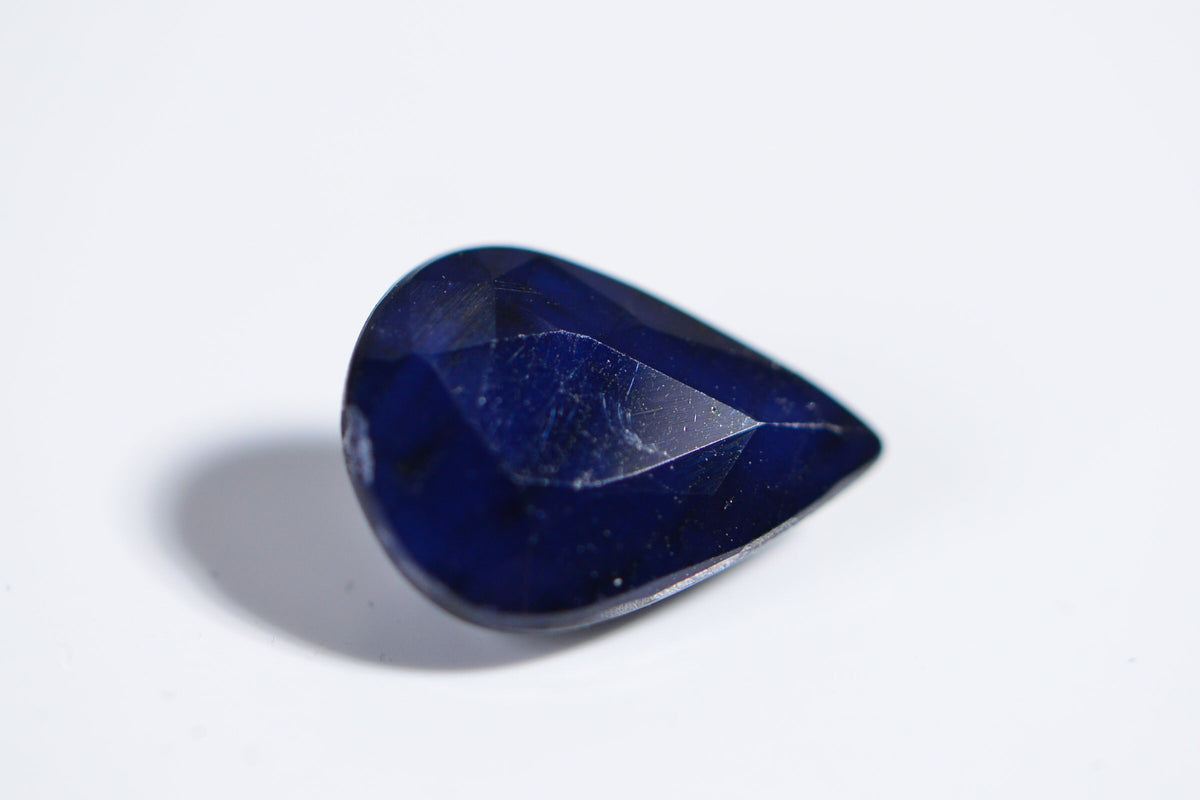 Genuine Sapphire Faceted Teardrop Cabochon Natural Gemstone Loose Gems Jewelry Making