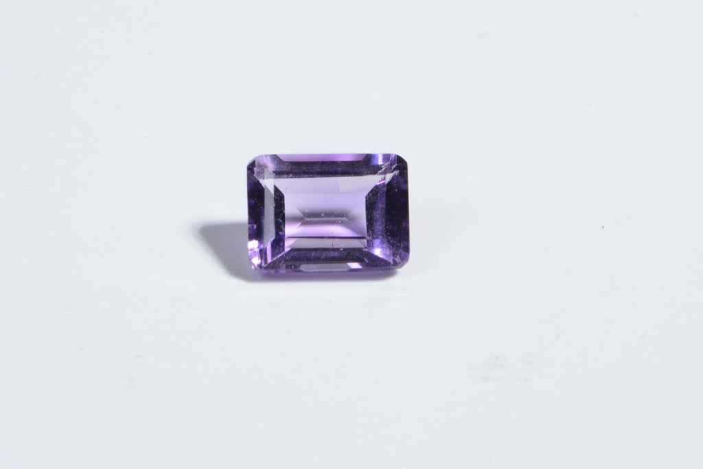 7X5mm Natural Amethyst Emerald Faceted Cab Ring Size Light Purple Crystal Cabochon