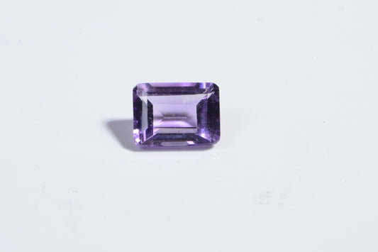 7X5mm Natural Amethyst Emerald Faceted Cab Ring Size Light Purple Crystal Cabochon