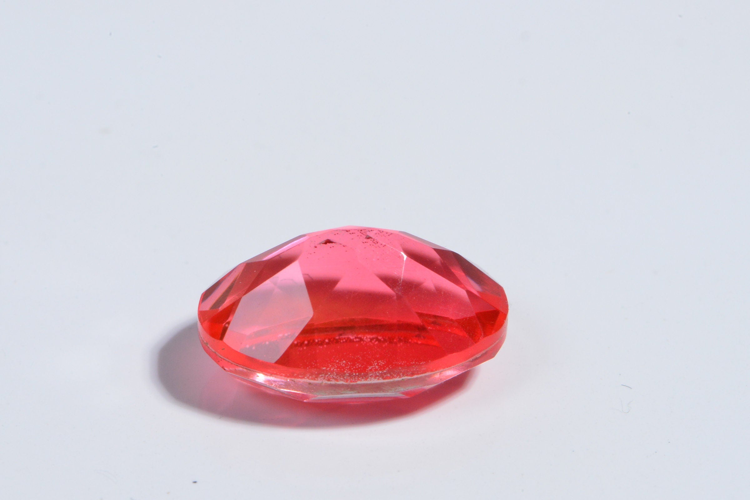 Salmon Pink  Quartz Oval 12X10mm Facet Ring size Cabochon Birthstone Gems