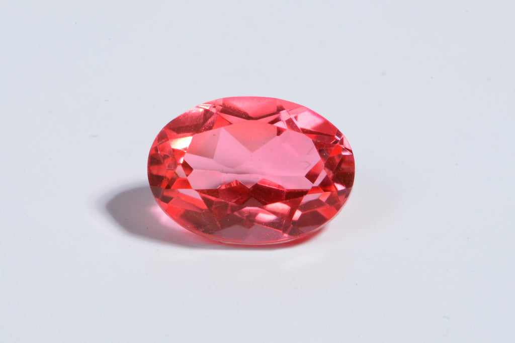 Salmon Pink  Quartz Oval Facet Ring size Cabochon Birthstone Gems
