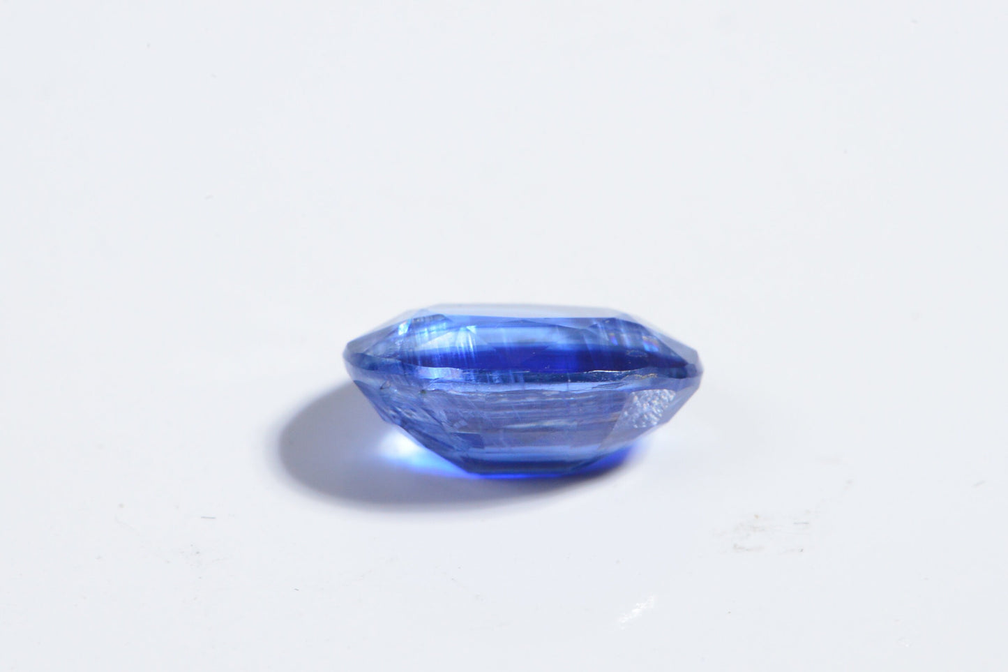 2.10ct Oval Blue Kyanite Gemstone: 9x7mm Faceted Cabochon