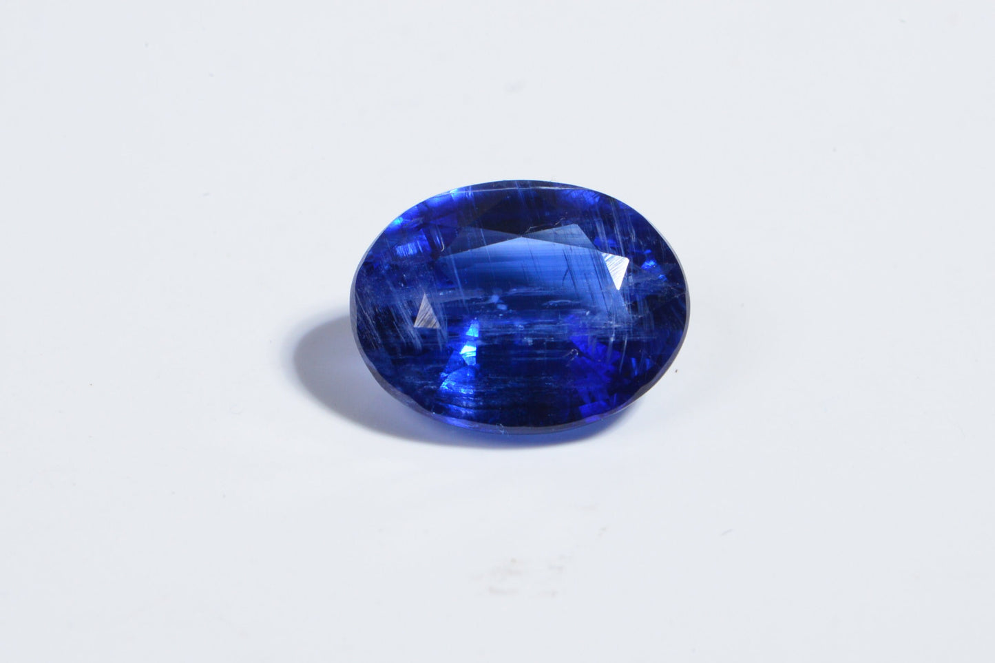 2.10ct Oval Blue Kyanite Gemstone: 9x7mm Faceted Cabochon