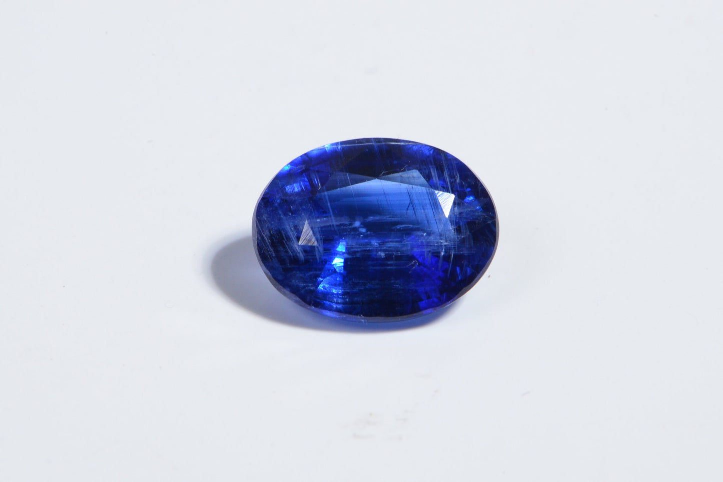 2.10ct Oval Blue Kyanite Gemstone: 9x7mm Faceted Cabochon
