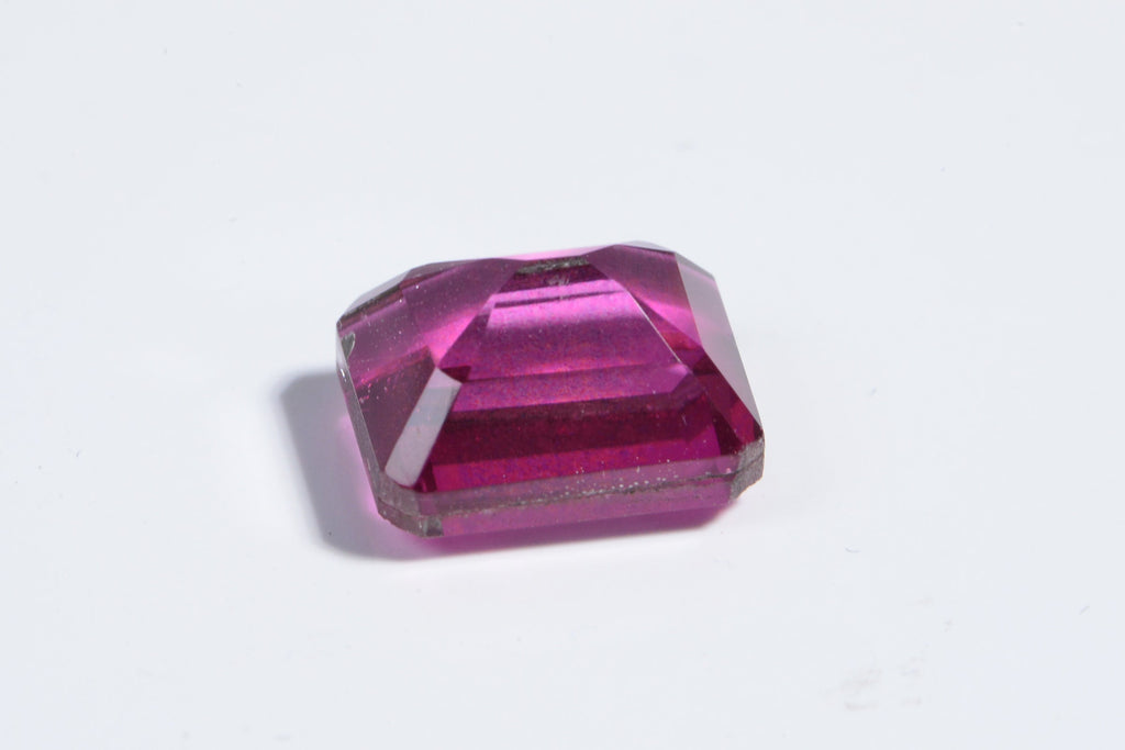 Synthetic Gemstone Hot Pink Tourmaline Emerald Cut Stone For Ring 10X8mm Rectangle Cushion Stone