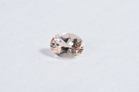 Peach Morganite Stone For Ring Oval Faceted Cabochon Natural Gemstone 1.15ct