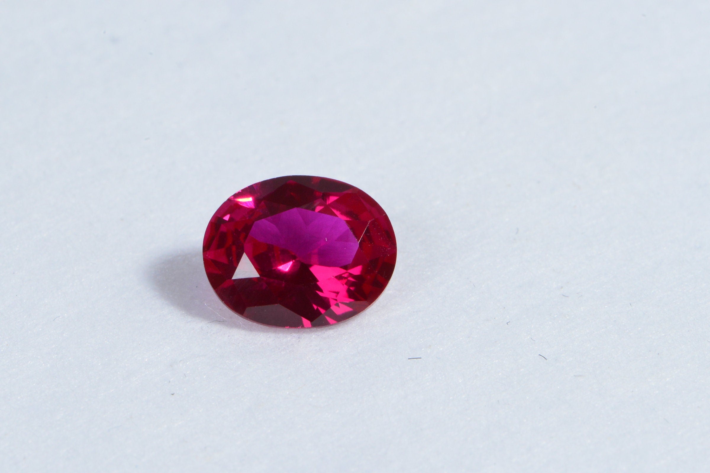 Synthetic Pink Hot Sapphire Oval Cabochon Gemstone Loose