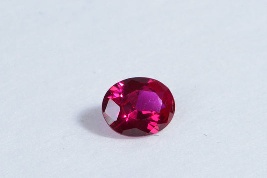 Synthetic Pink Hot Sapphire Oval Cabochon Gemstone Loose