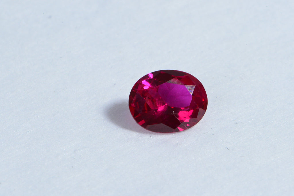 Synthetic Pink Hot Sapphire Oval Cabochon Gemstone Loose