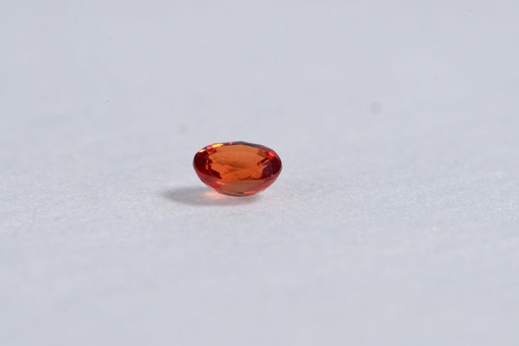 Natural Orange Sapphire: 0.35 ct Oval Loose Gem (3X4 mm)