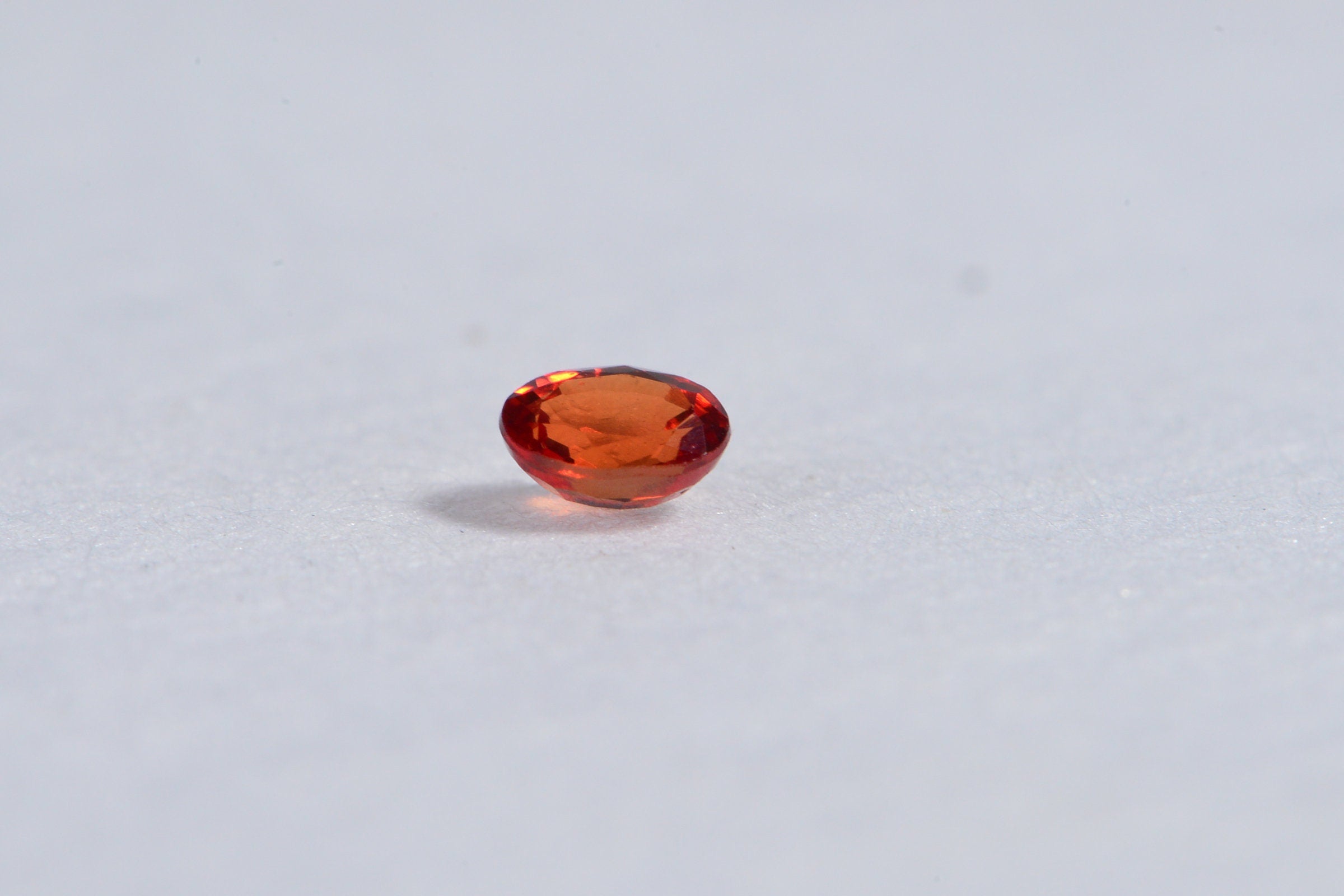 Natural Orange Sapphire: 0.35 ct Oval Loose Gem (3X4 mm)