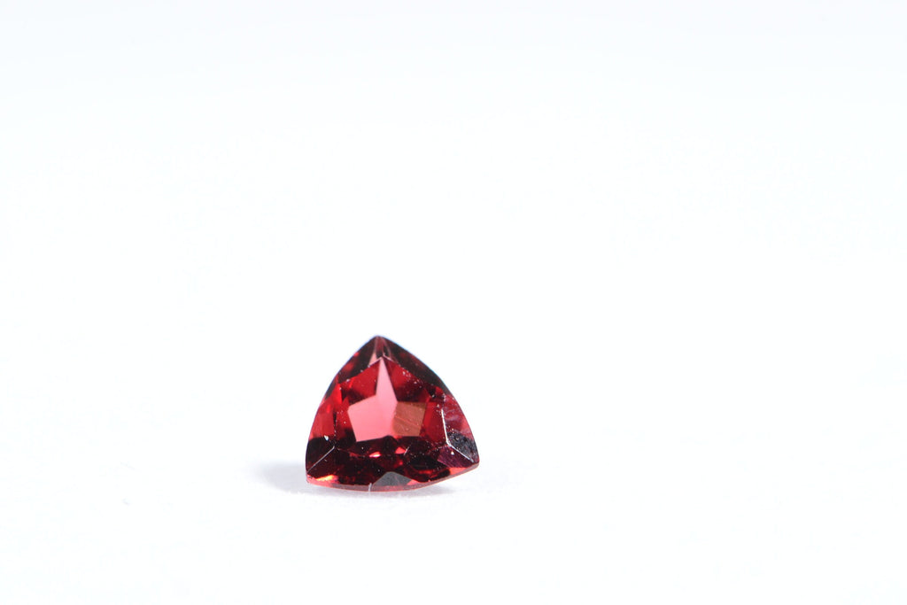 Padparadscha sapphire Trillion Cut Gemstone Point Back Synthetic  Cabochon
