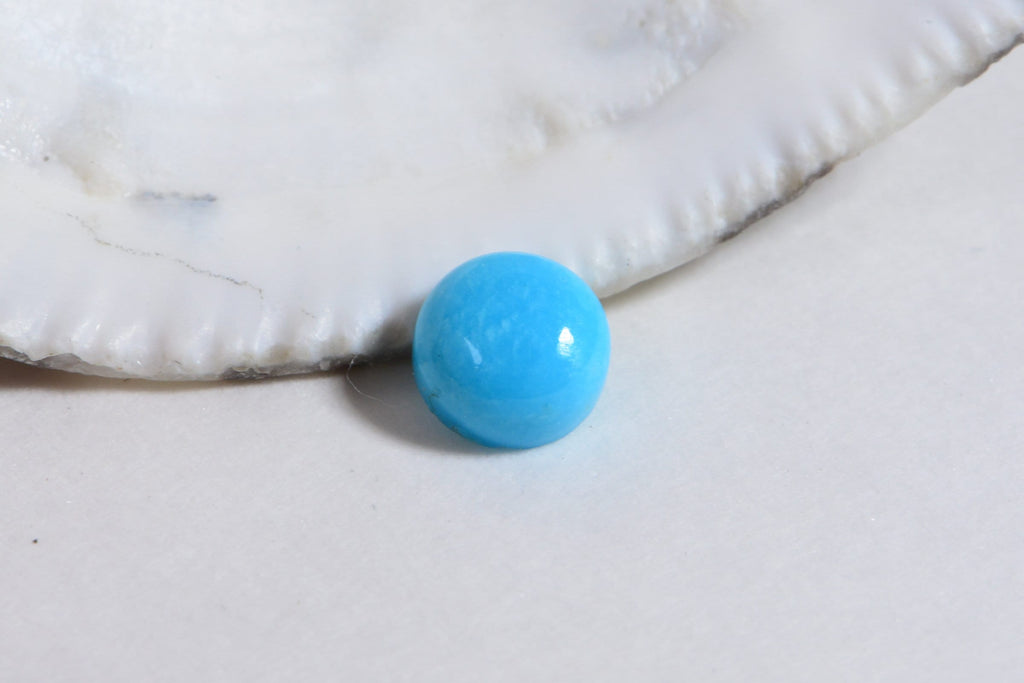 Arizona Sleeping Beauty Turquoise Round Cabochon 8 mm Hand Cut Natural Gemstone Cabochon