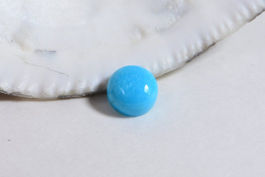 Arizona Sleeping Beauty Turquoise Round Cabochon 8 mm Hand Cut Natural Gemstone Cabochon