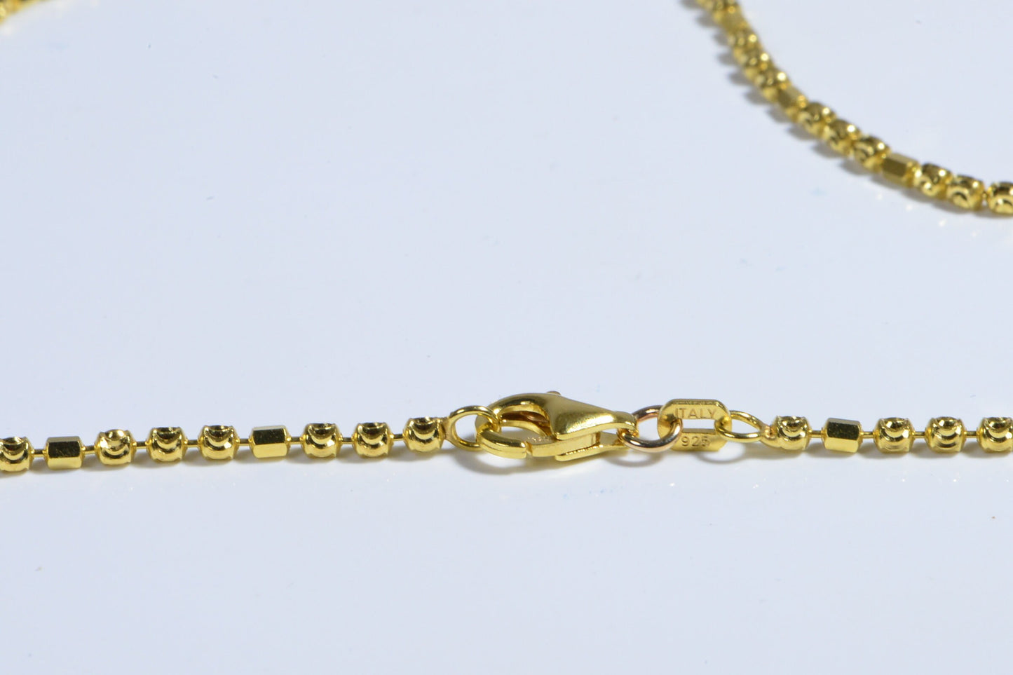 14K Gold Over Sterling Silver Ball & Bar Chain - 18 inch