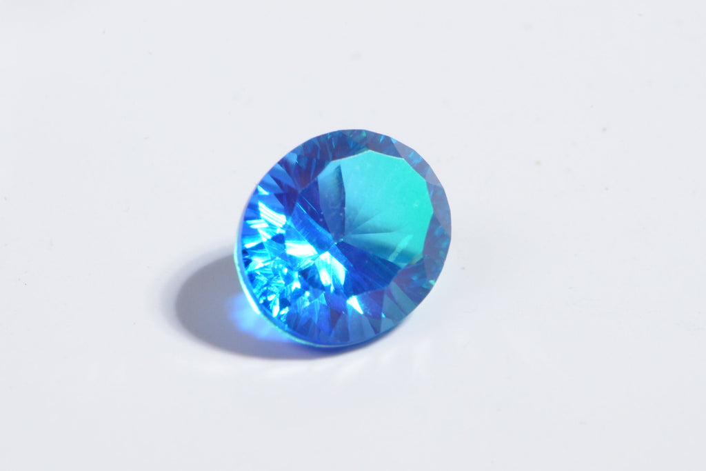 Blue Topaz Doublet Quartz Oval Fancy Cut Cabochon Loose Gemstone