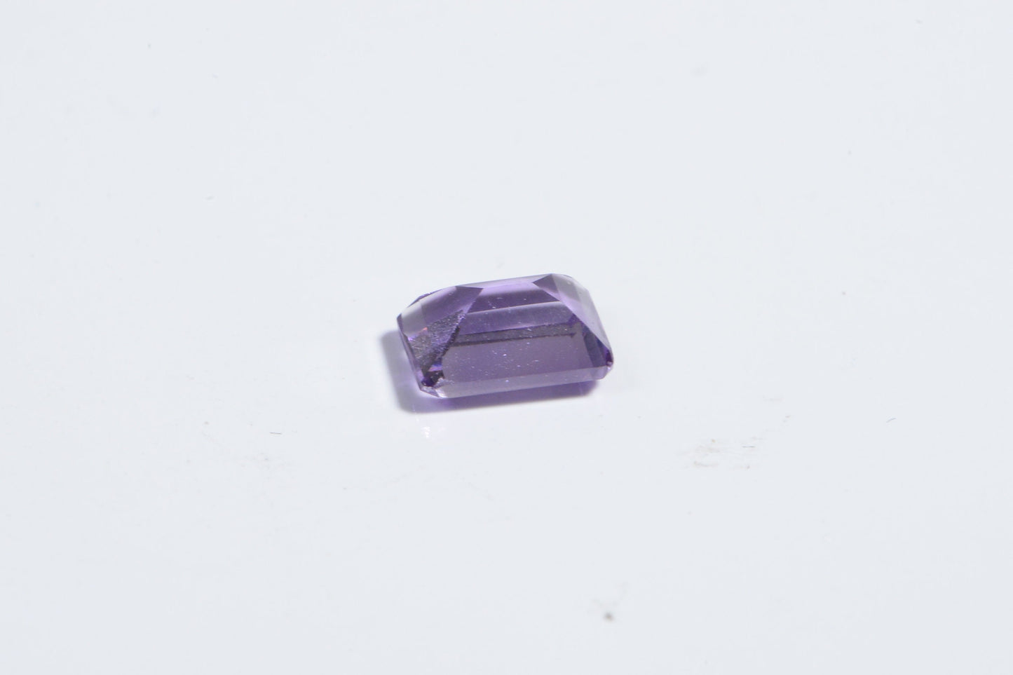 7X5mm Natural Amethyst Emerald Faceted Cab Ring Size Light Purple Crystal Cabochon