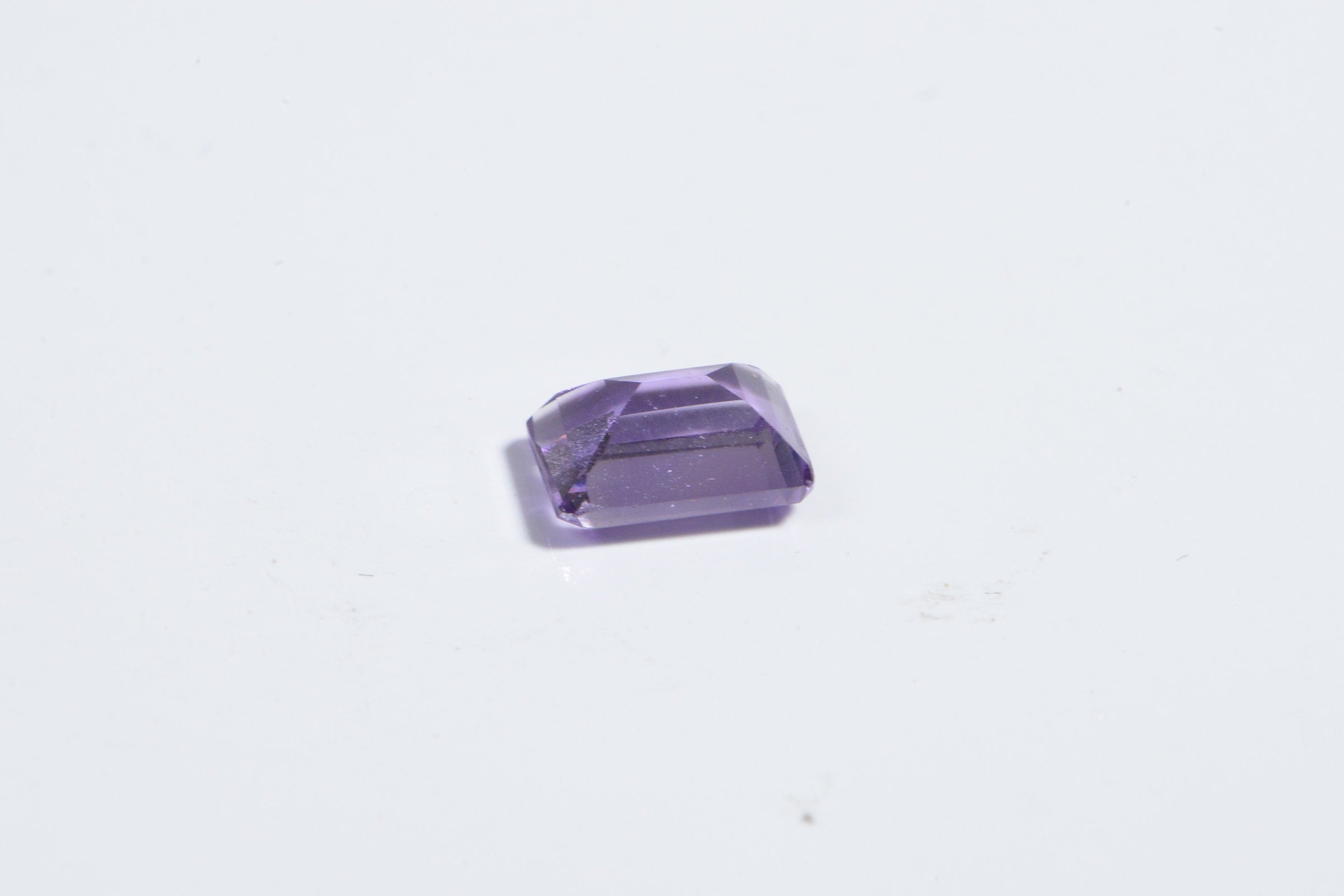 7X5mm Natural Amethyst Emerald Faceted Cab Ring Size Light Purple Crystal Cabochon