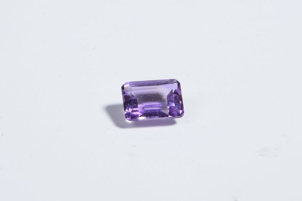 7X5mm Natural Amethyst Emerald Faceted Cab Ring Size Light Purple Crystal Cabochon