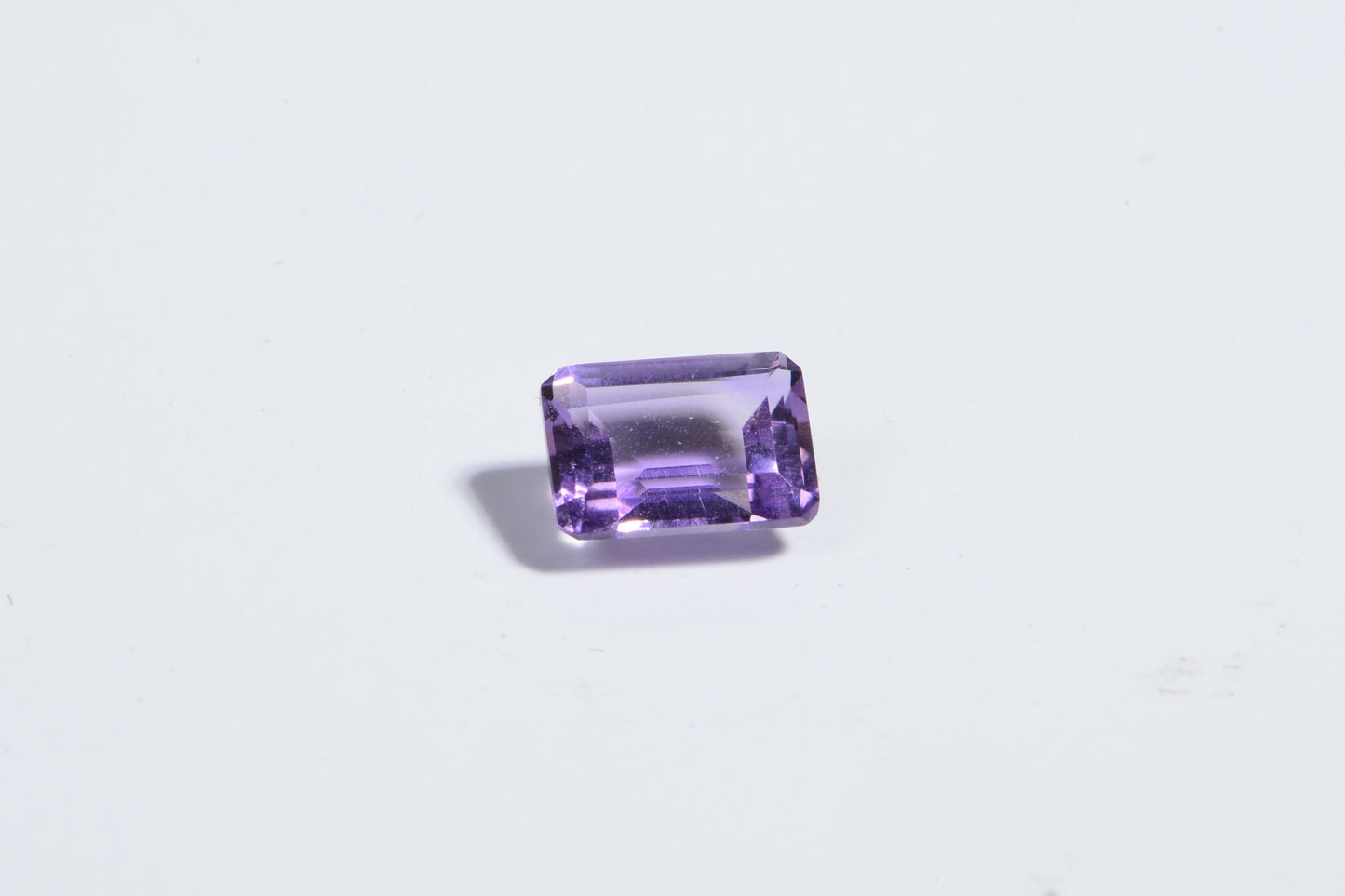 7X5mm Natural Amethyst Emerald Faceted Cab Ring Size Light Purple Crystal Cabochon
