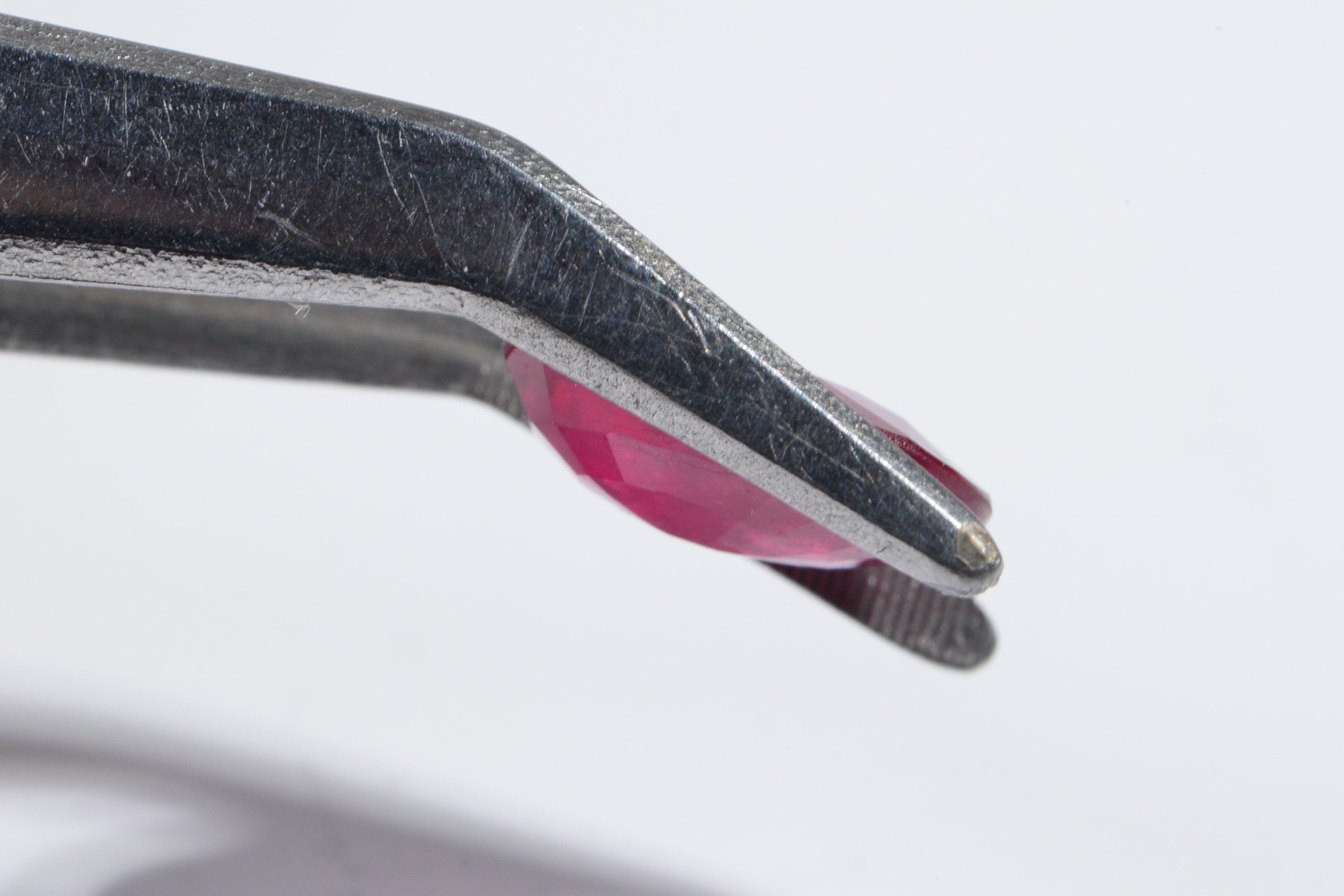 Natural Ruby Cabochon: Oval Faceted July Birthstone (10.9X8.8X3.8mm)