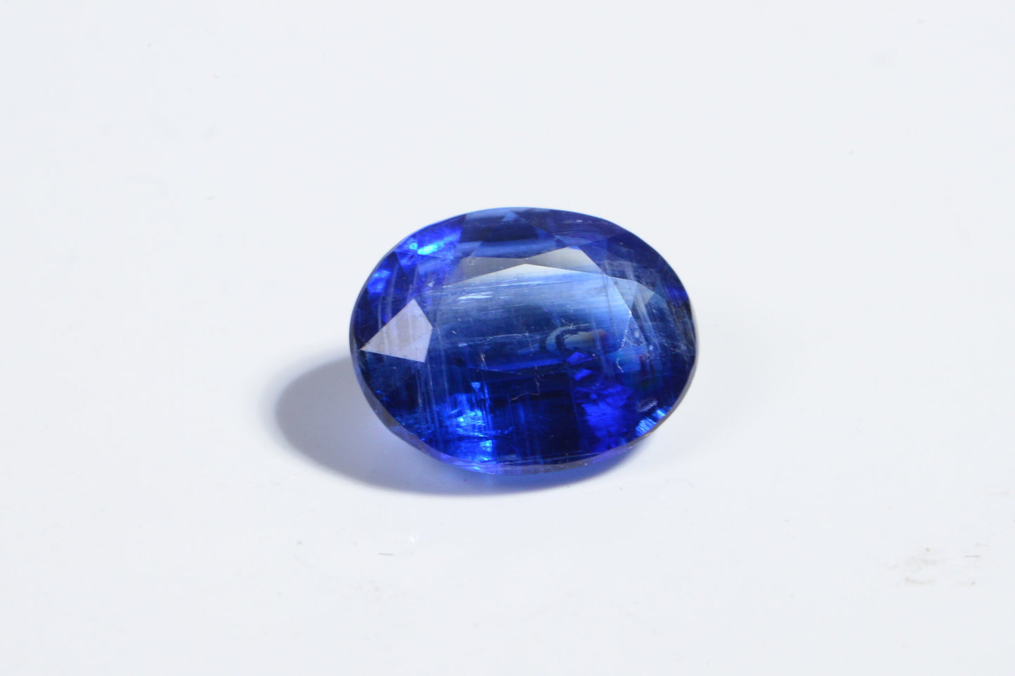 2.10ct Oval Blue Kyanite Gemstone: 9x7mm Faceted Cabochon