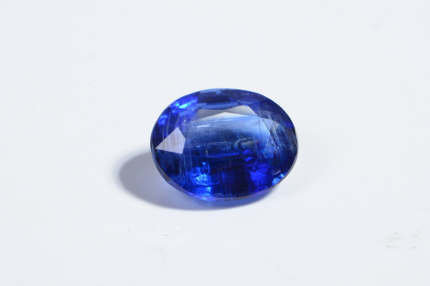 2.10ct Oval Blue Kyanite Gemstone: 9x7mm Faceted Cabochon