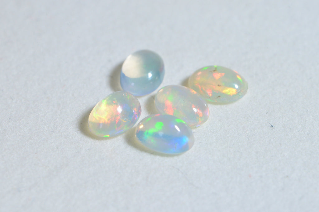 Natural Ethiopian Welo Opal Cabochon: Gemstone Jewelry Making (6.8x5X3mm)