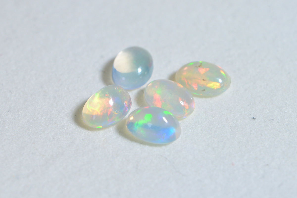 Natural Ethiopian Welo Opal Cabochon: Gemstone Jewelry Making (6.8x5X3mm)