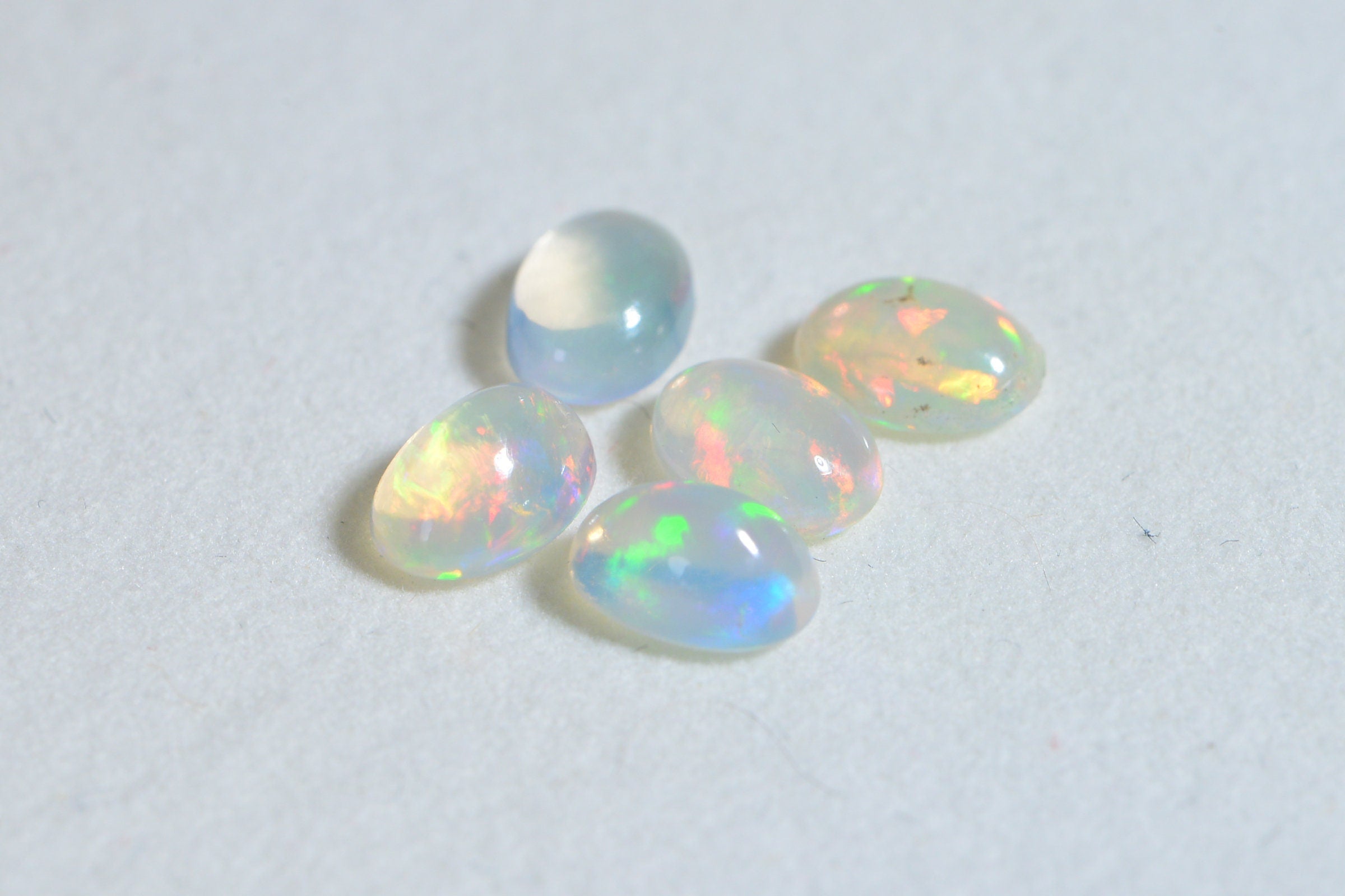 Natural Ethiopian Welo Opal Cabochon: Gemstone Jewelry Making (6.8x5X3mm)