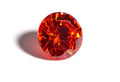 Simulated Orange Diamond Orange  Facet Round Point Back Cabochon 10mm