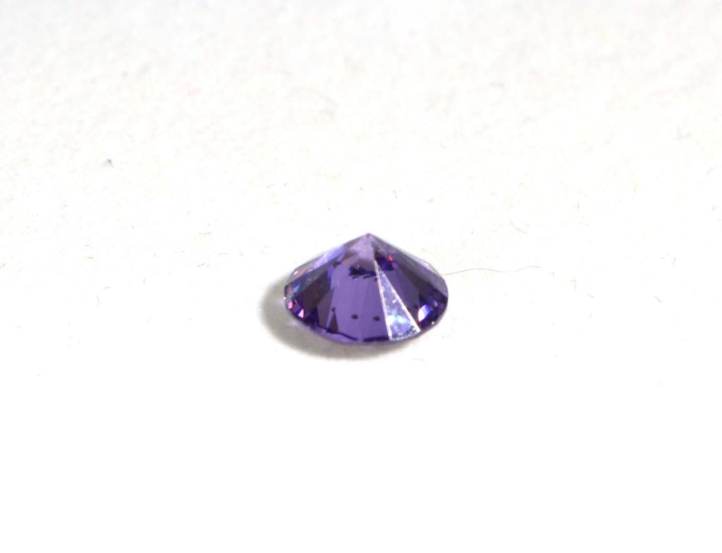 Purple Diamond Round Cut Faceted Cabochon Zircon pointed back cabs loose cabochons