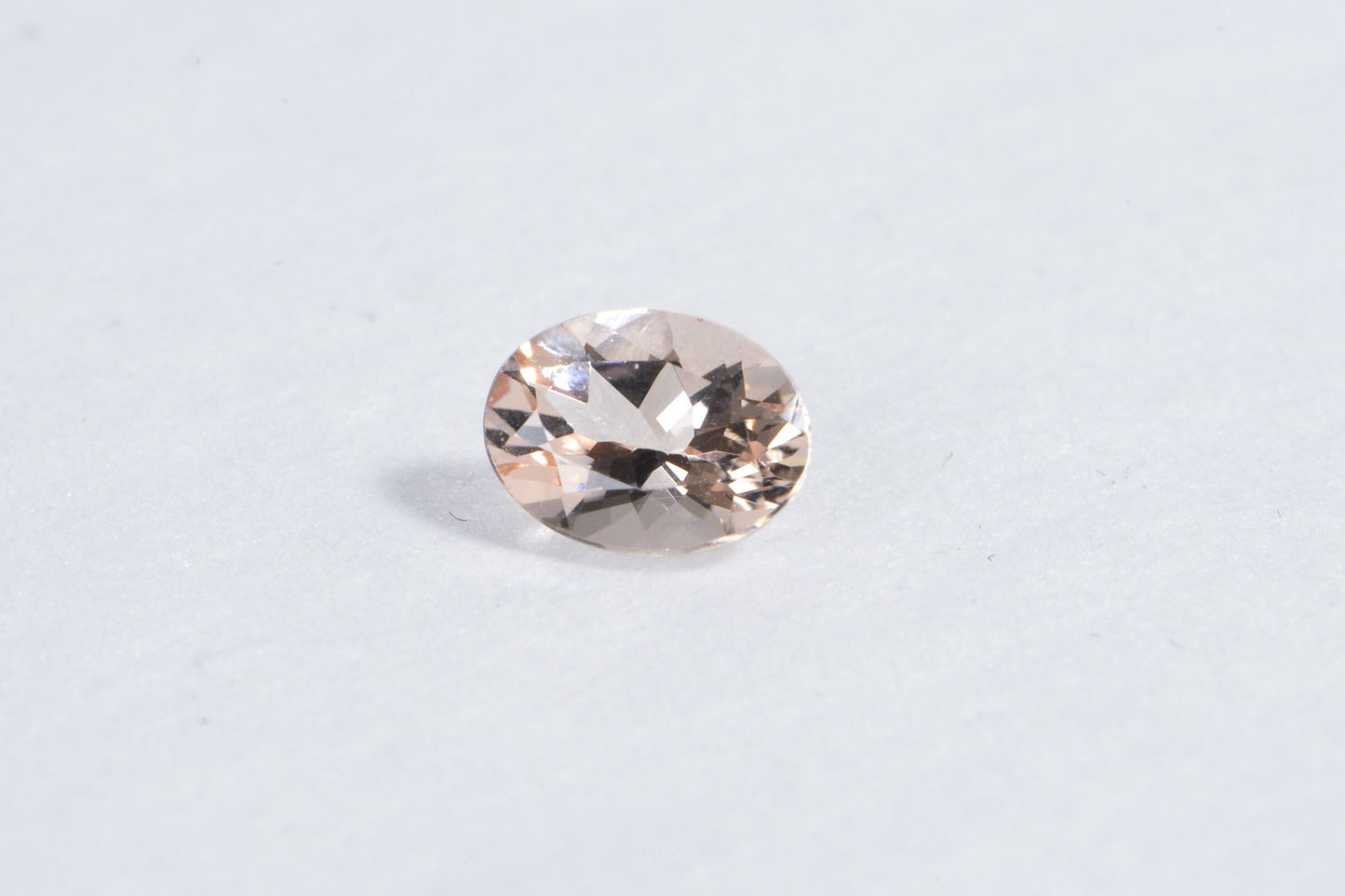 Peach Morganite Stone For Ring Oval Faceted Cabochon Natural Gemstone 1.15ct