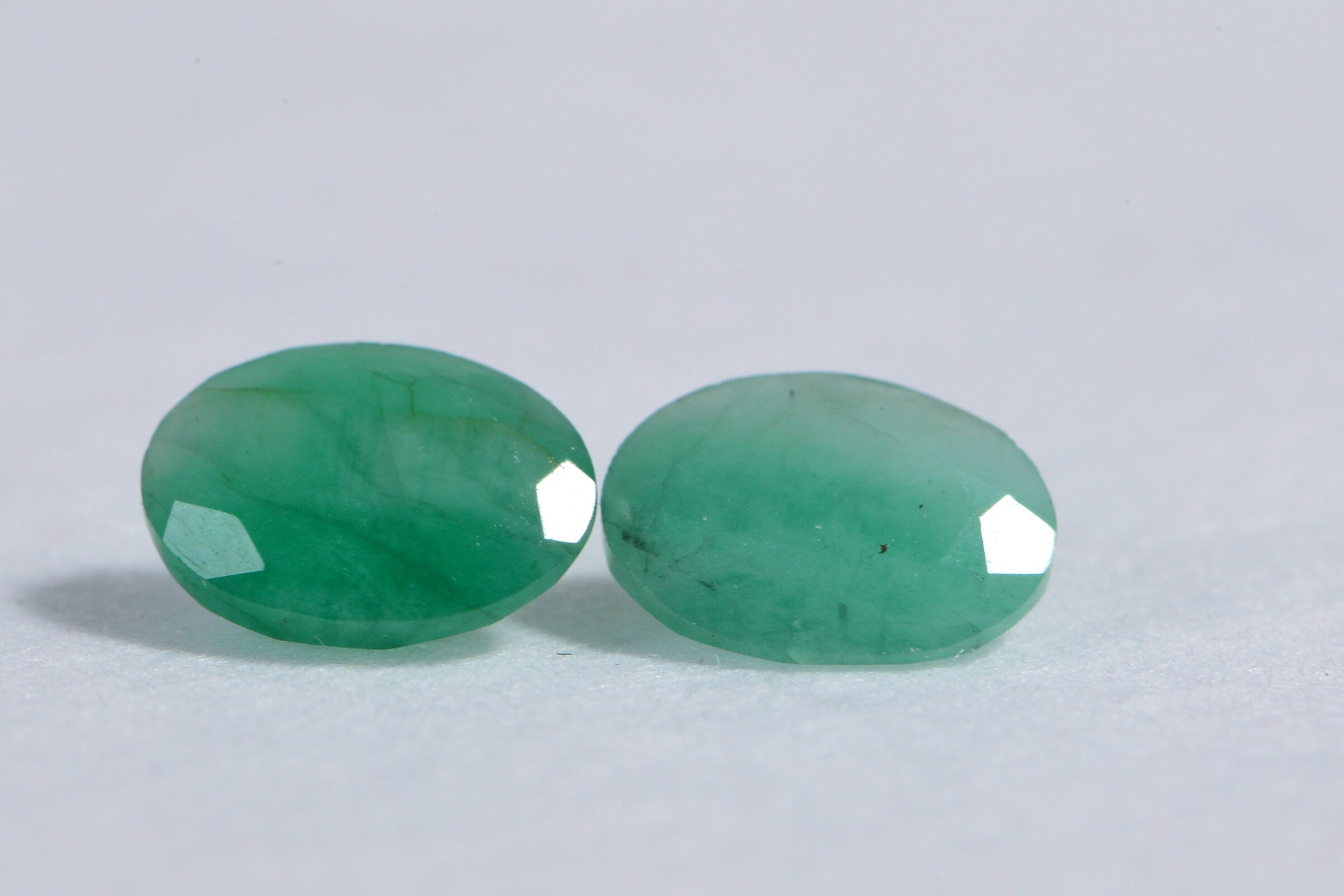 Colombian Emerald Cabochon Natural Emerald  Loose Two Match Stone  Birthstone May